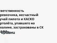 Ответственность перевозчика, несчастный случай пилота и КАСКО вертолёта, упавшего на Сахалине, застрахованы в СК «ПАРИ»