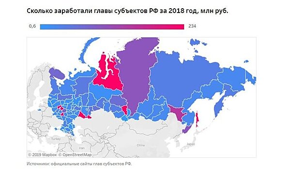 Доходы главы Карелии почти в 28 раз меньше доходов самого богатого губернатора России