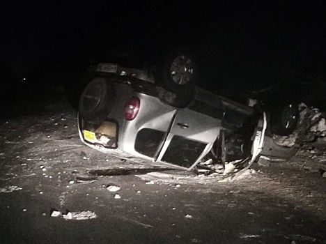 Машина перевернулась и легла в снег: видеорегистратор снял серьёзное ДТП под Нижним Новгородом