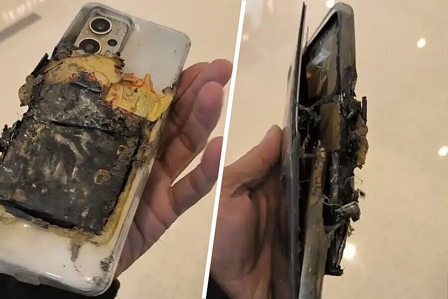 Китайский смартфон взорвался из-за перегрева батареи