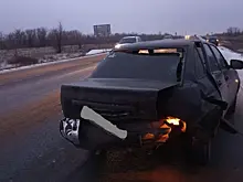 Утром 5 декабря на трассе в Самарской области столкнулись две легковушки