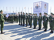 Новобранцы спортивных рот ЦСКА приведены к военной присяге в Олимпийском парке Сочи