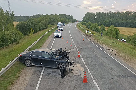В Подмосковье в лобовом столкновении BMW и микроавтобуса погибли мужчина и ребёнок