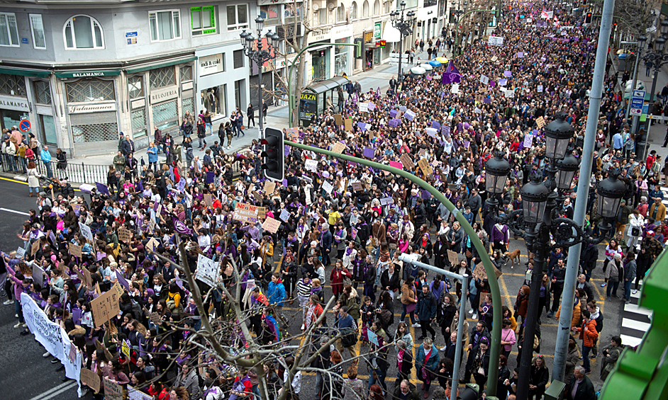 Женский марш в честь Международного женского дня в Испании, 2020 год