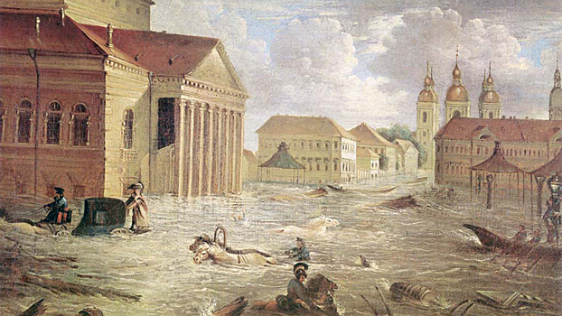 Великие наводнения: как город на Неве уходил под воду 100 и 200 лет назад
