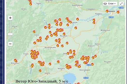 Хабаровск затянуло дымом из Китая