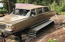 Уникальный лимузин Cadillac Brougham «Snowcat» на гусеничном ходу