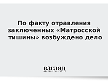 Прокуратура возбудила уголовное дело по факту отравлений в «Матросской тишине»