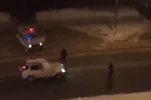 Полицейские закидали угонщика снежками