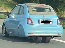 На немецком автобане заметили необычную модель «трицикла» Fiat 500
