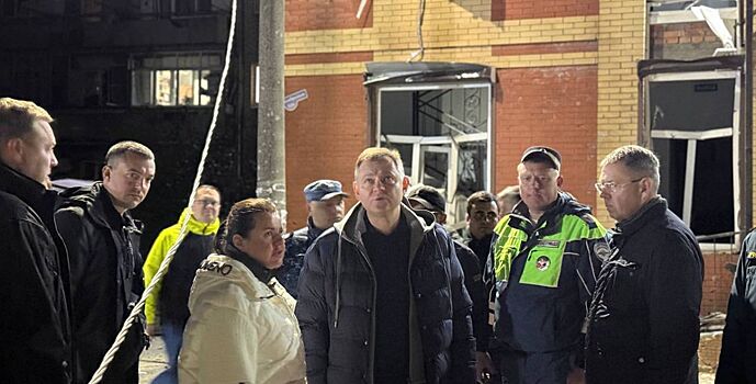 Юрий Слюсарь побывал на месте падения обломков сбитого вражеского БПЛА в Батайске