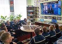 Нахимовцы филиала Нахимовского военно-морского училища во Владивостоке приняли участие в онлайн-конференции «День кадета в Президентской библиотеке»