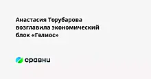 Анастасия Торубарова возглавила экономический блок «Гелиос»