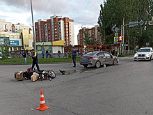 В Бердске произошло жесткое ДТП с мотоциклистом