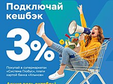 Банк «Хлынов» вернет 3% деньгами на карту за покупки в супермаркетах «Система Глобус» (16+)