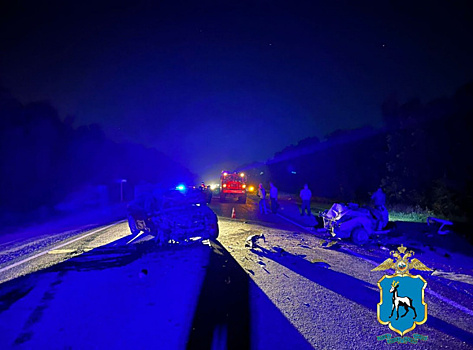 Ночью 2 сентября в Самарской области водитель "Лады" выехал на встречку и погиб