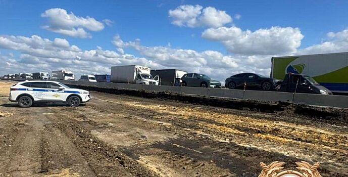 На автодороге М-4 «Дон» в южном направлении зафиксировано затруднение движения транспортных средств