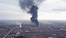 В Хакасии горит завод по производству резины