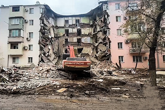 СК опубликовал новое видео с места обрушения жилого дома в Астрахани