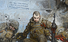 Рязанский художник Андрей Миронов нарисовал портрет бойца Романа Рудакова