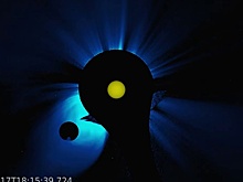 Астрономы показали прохождение Луны по солнечному диску во время затмения