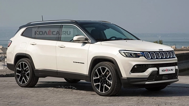 Обнародованы рендеры семиместной версии Jeep Compass