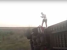 Пьяный астраханец снес фуру с газировкой на трассе «Каспий»