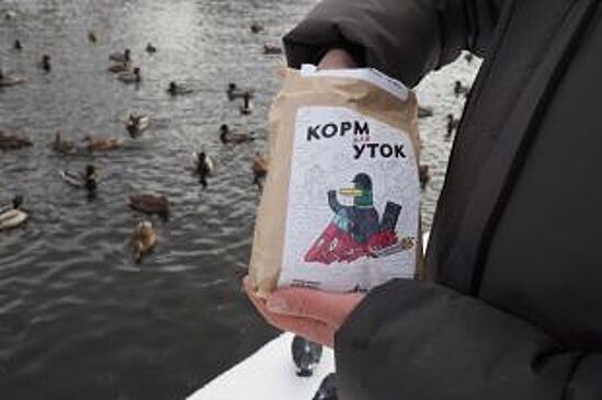 В башне на Плотинке появился специальный корм для городских уток