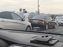 В субботу авария на Солотчинском мосту собрала пробку