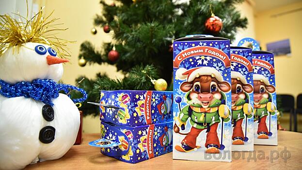 500 новогодних подарков передал бизнес нуждающимся детям в Вологде