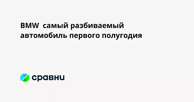 BMW  самый разбиваемый автомобиль первого полугодия