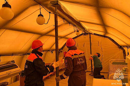 В Сахалинской области после землетрясения оборудовали полевой госпиталь