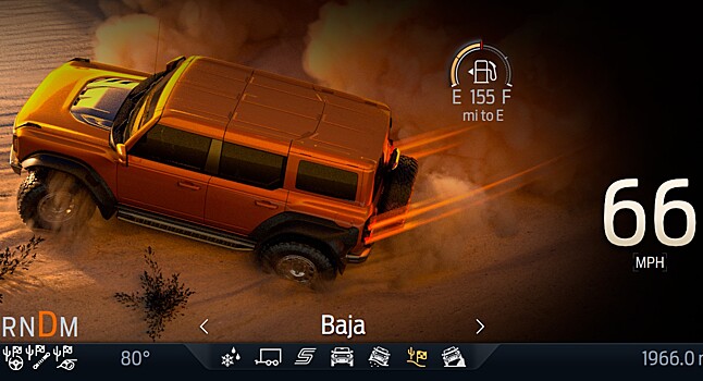 Ford выпустит Bronco Raptor с цифровым 12-дюймовым дисплеем водителя, ориентированным на бездорожье