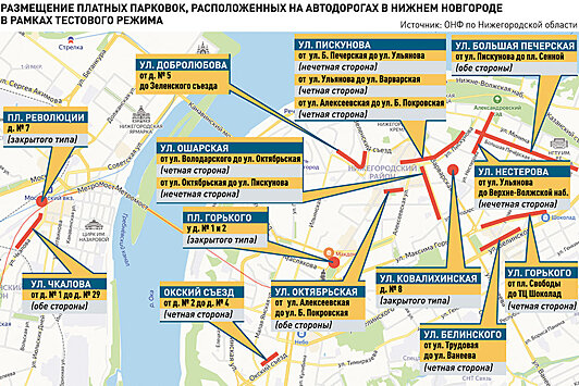 Мэрия Нижнего Новгорода объявила об открытии сети платных парковок