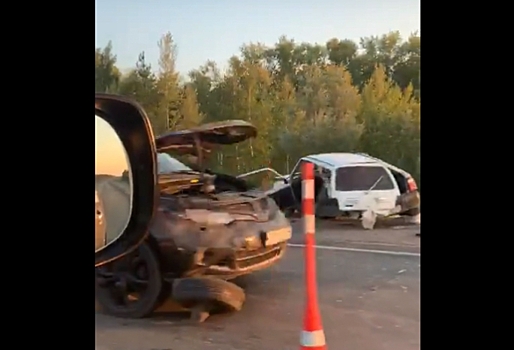 На омской трассе разнесло «Оку» - 75-летний водитель в больнице