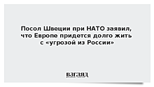 Посол Швеции при НАТО заявил, что Европе придется долго жить с «угрозой из России»