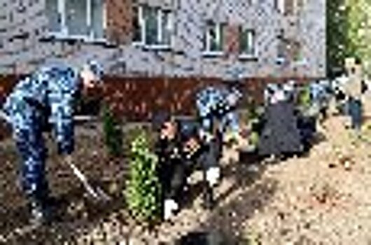 В Вологодском институте права и экономики ФСИН России высадили «Аллею героев Отечества»