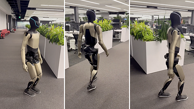 Tesla показала золотого робота Optimus с ИИ-помощником Grok