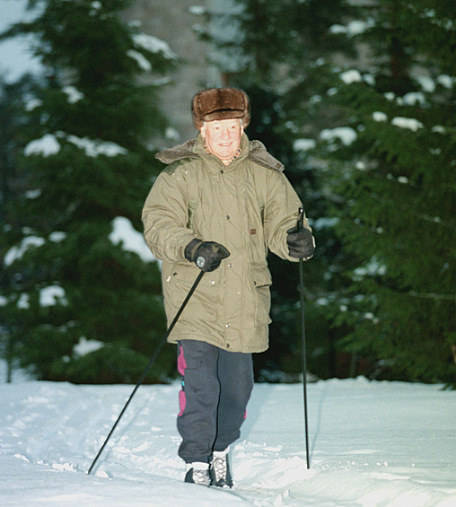 Борис Ельцин в отпуске на Валдае, 1998