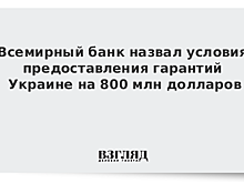 Всемирный банк назвал условия предоставления гарантий Украине на 800 млн долларов