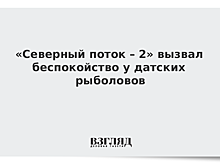 «Северный поток – 2» вызвал беспокойство у датских рыболовов