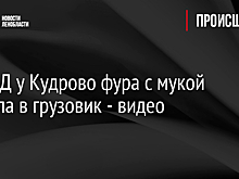 На КАД у Кудрово фура с мукой влетела в грузовик - видео