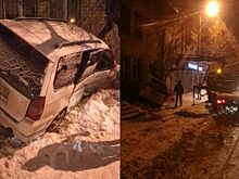 В Челябинске иномарка протаранила трёхэтажку