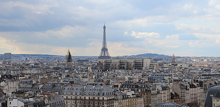 Фотограф из России устроила галерею на экране парижской башни