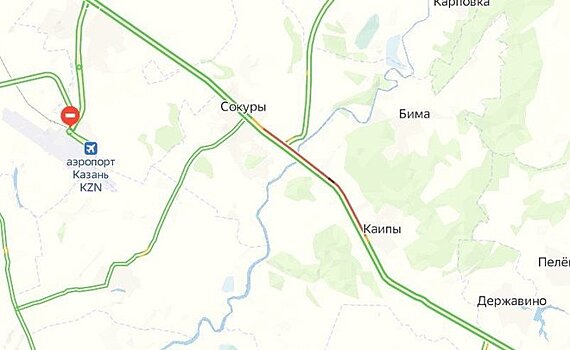 Возле села Сокуры в Татарстане образовалась пробка длиной почти 7 км