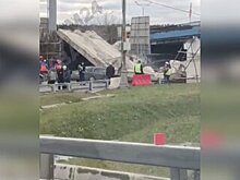 На Рублево-Успенском шоссе обрушилось бетонное сооружение
