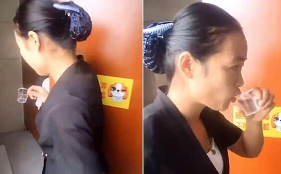 Уборщица доказала свою образцовость, выпив воды из туалета - видео