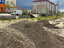 В Ханымее благоустроили запущенный участок возле одного из магазинов