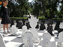 Ректор РГСУ Н.Починок сыграла в шахматы с 10-летним мальчиком на ВДНХ