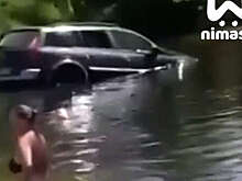 В Нижегородской области внедорожник без водителя едва не сбил купающихся в реке
